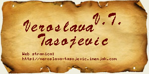 Veroslava Tasojević vizit kartica